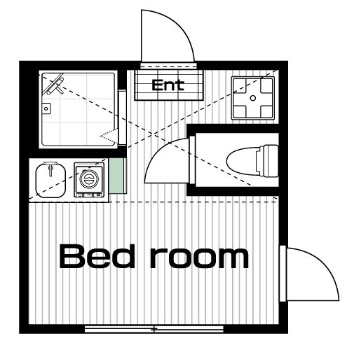 早稲田駅の賃貸 75,000円 間取り図