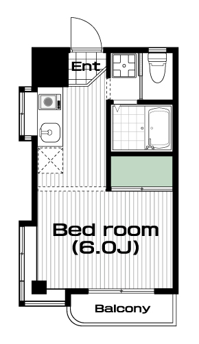 獨協大学前駅の賃貸 42,000円 間取り図