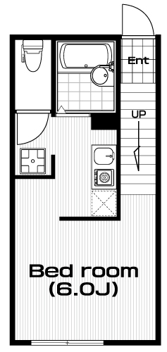 一橋学園駅の賃貸 57,000円 間取り図