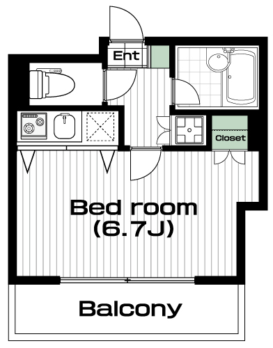 大崎駅の賃貸 87,000円 間取り図