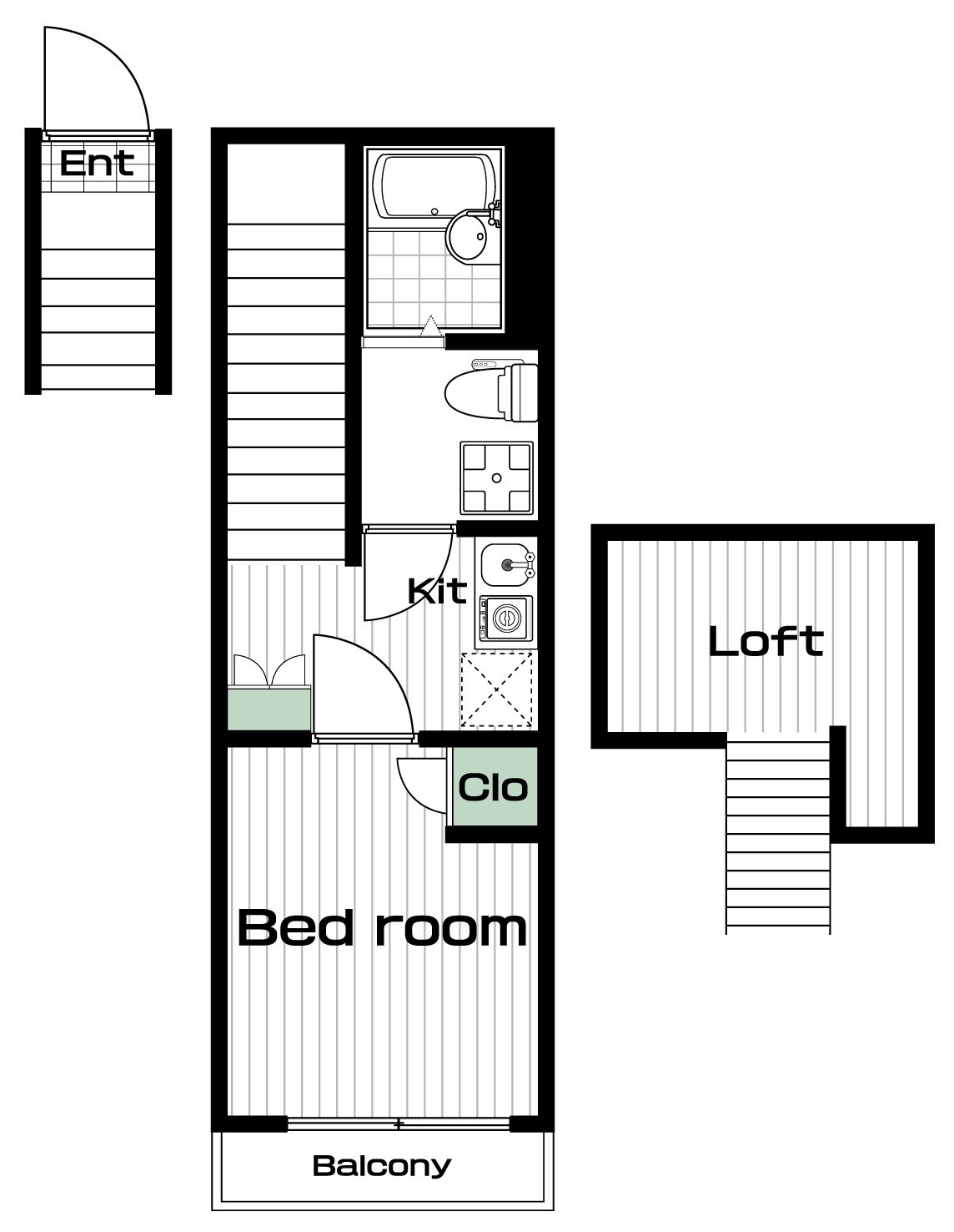蒲田駅の賃貸 67,000円 間取り図