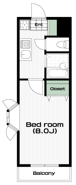 中央大学・明星大学駅の賃貸 46,000円 間取り図