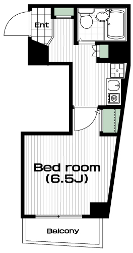 中野駅の賃貸 78,000円 間取り図