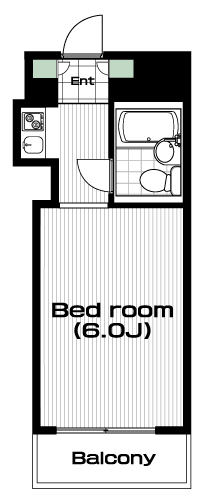 経堂駅の賃貸 54,000円 間取り図