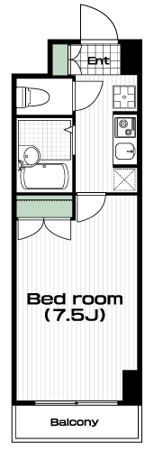 四ツ谷駅の賃貸 90,000円 間取り図