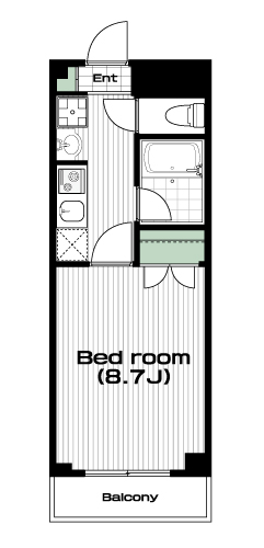 ふじみ野駅の賃貸 59,000円 間取り図