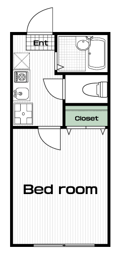 中野駅の賃貸 64,000円 間取り図