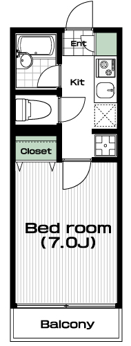 溝の口駅の賃貸 60,000円 間取り図