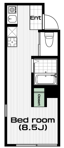 八王子駅の賃貸 58,000円 間取り図