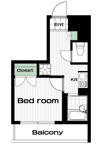 目黒駅の賃貸 82,000円 間取り図