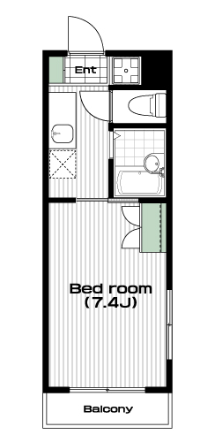 要町駅の賃貸 66,500円 間取り図
