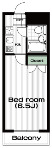 日吉駅の賃貸 67,000円 間取り図