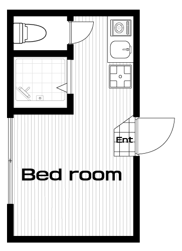 沼袋駅の賃貸 48,000円 間取り図