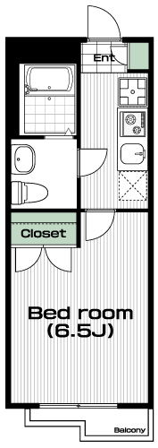 高田馬場駅の賃貸 85,000円 間取り図