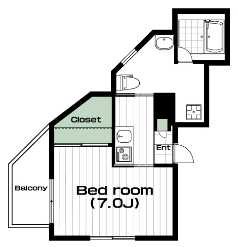 向ヶ丘遊園駅の賃貸 75,000円 間取り図
