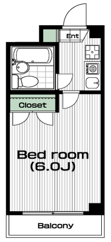 上石神井駅の賃貸 53,000円 間取り図