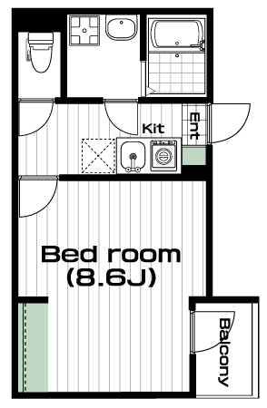 町田駅の賃貸 72,000円 間取り図