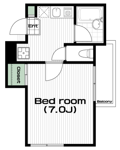 中野駅の賃貸 75,000円 間取り図