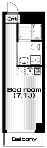 祖師ヶ谷大蔵駅の賃貸 78,000円 間取り図