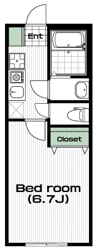 中央大学・明星大学駅の賃貸 59,000円 間取り図