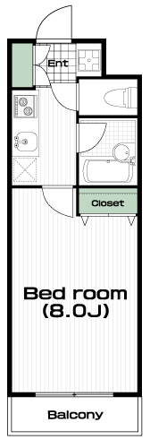 西荻窪駅の賃貸 68,000円 間取り図