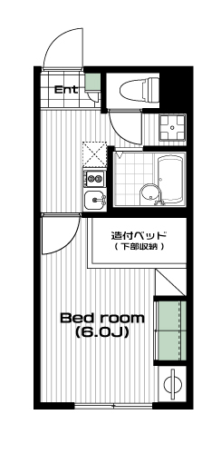 坂戸駅の賃貸 43,000円 間取り図