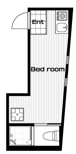 新高円寺駅の賃貸 54,000円 間取り図