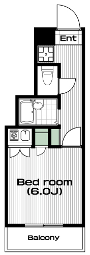 四ツ谷駅の賃貸 86,000円 間取り図