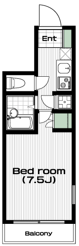 高田馬場駅の賃貸 87,000円 間取り図