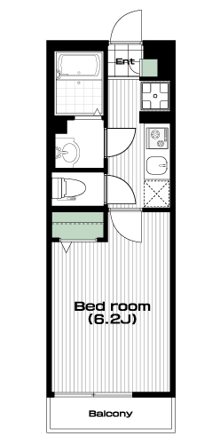 西台駅の賃貸 75,000円 間取り図