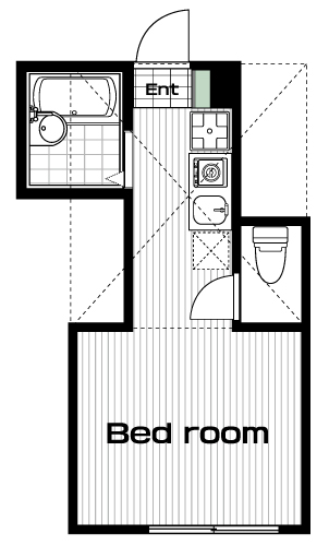 東小金井駅の賃貸 64,000円 間取り図