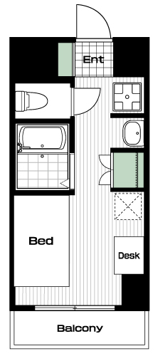 早稲田駅の賃貸 86,500円 間取り図