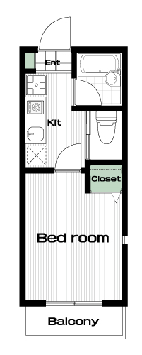 日吉駅の賃貸 68,000円 間取り図
