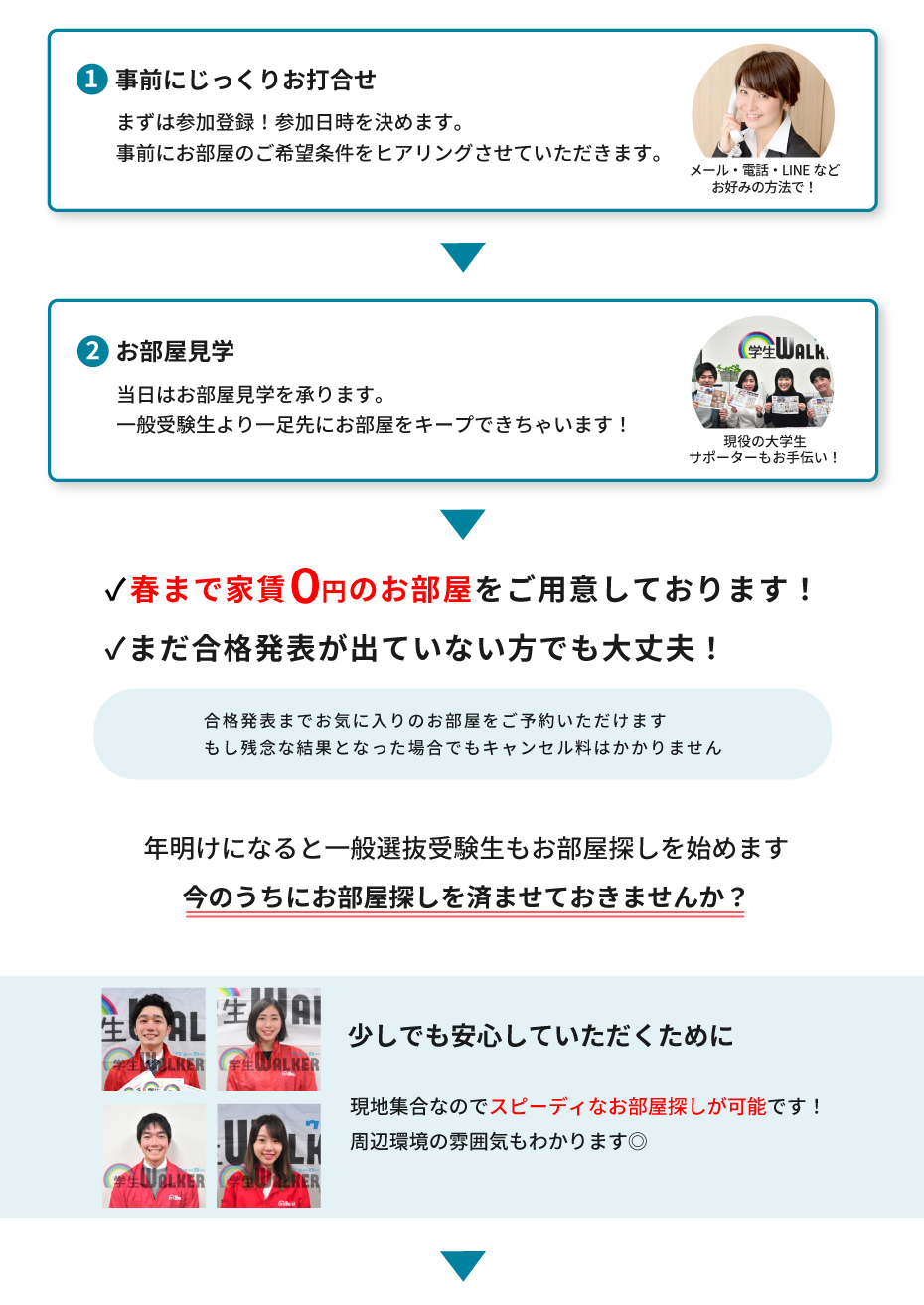 城西大学（坂戸）指定校推薦　現地お部屋探し見学会