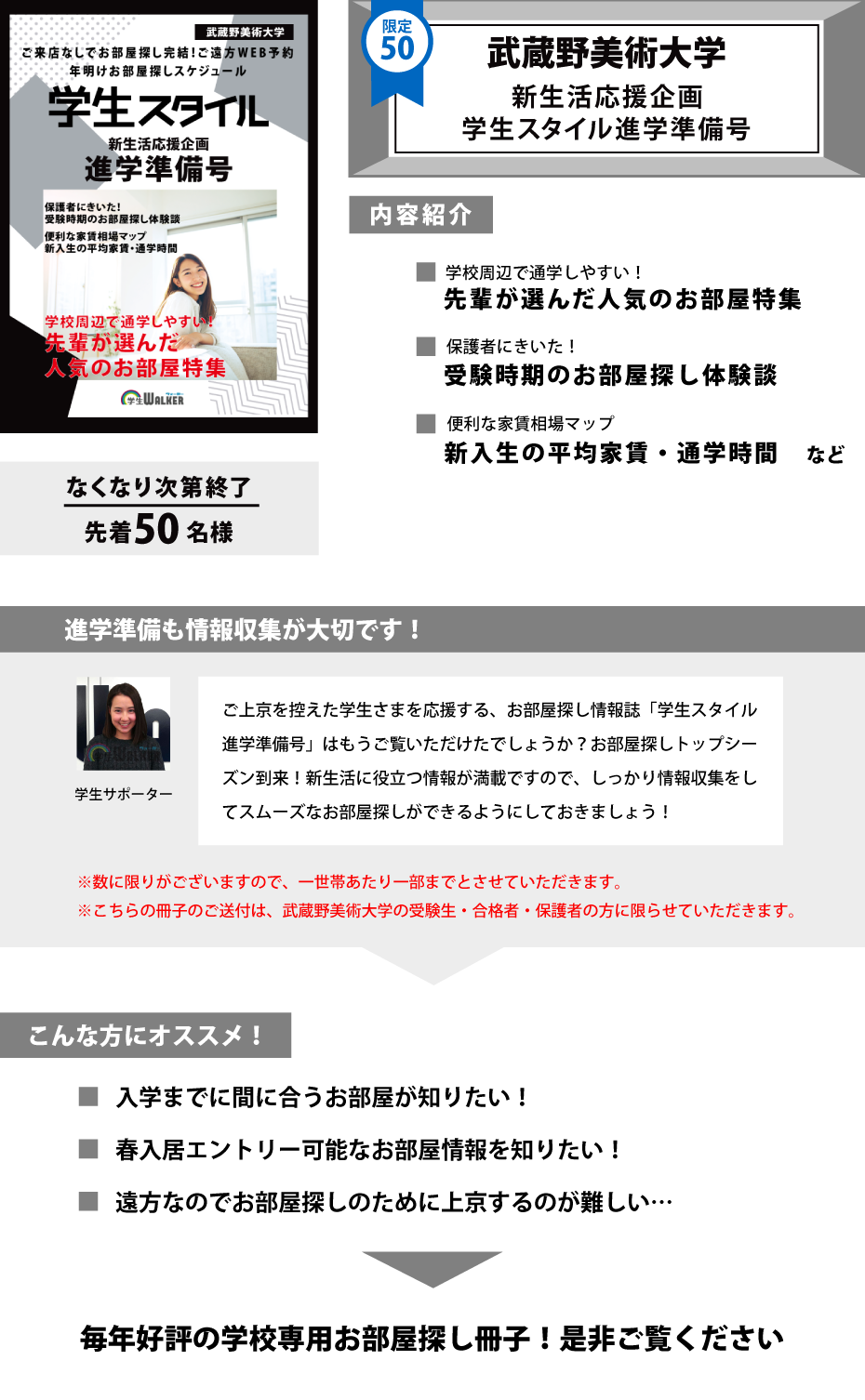 武蔵野美術大学　学生スタイル進学準備号