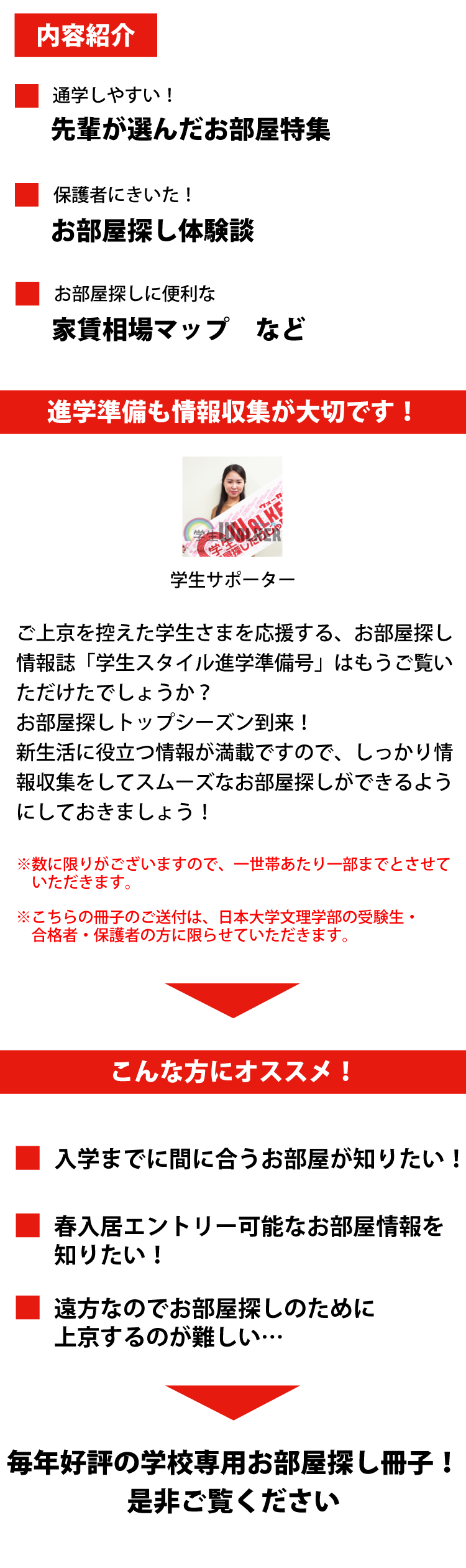 日本大学文理学部　学生スタイル進学準備号