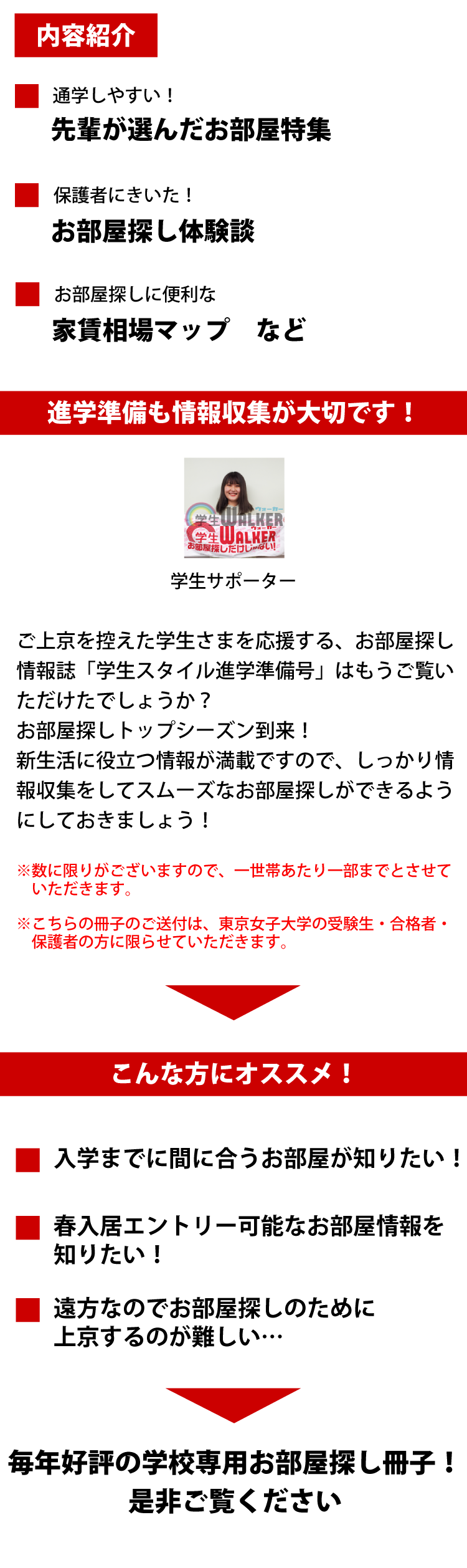 東京女子大学　学生スタイル進学準備号