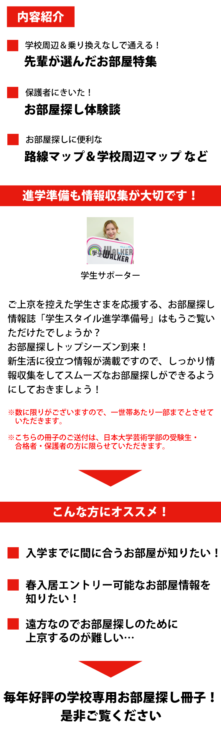 日本大学芸術学部　学生スタイル進学準備号