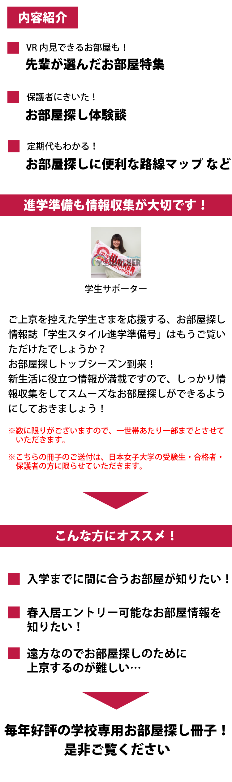 日本女子大学　学生スタイル進学準備号