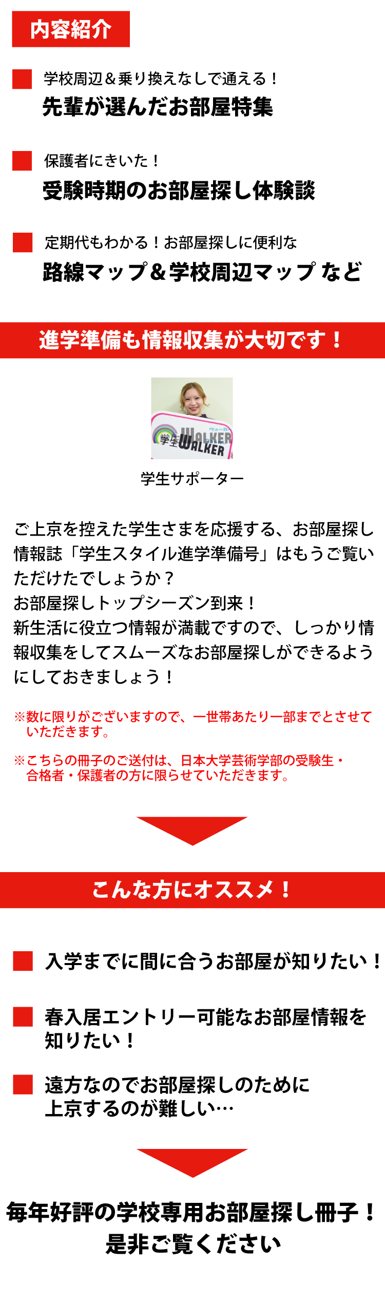 日本大学芸術学部　学生スタイル進学準備号