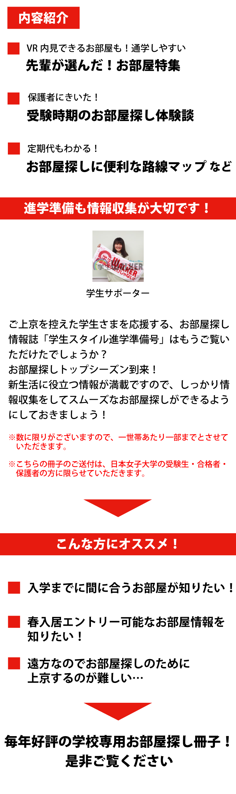 日本女子大学　学生スタイル進学準備号